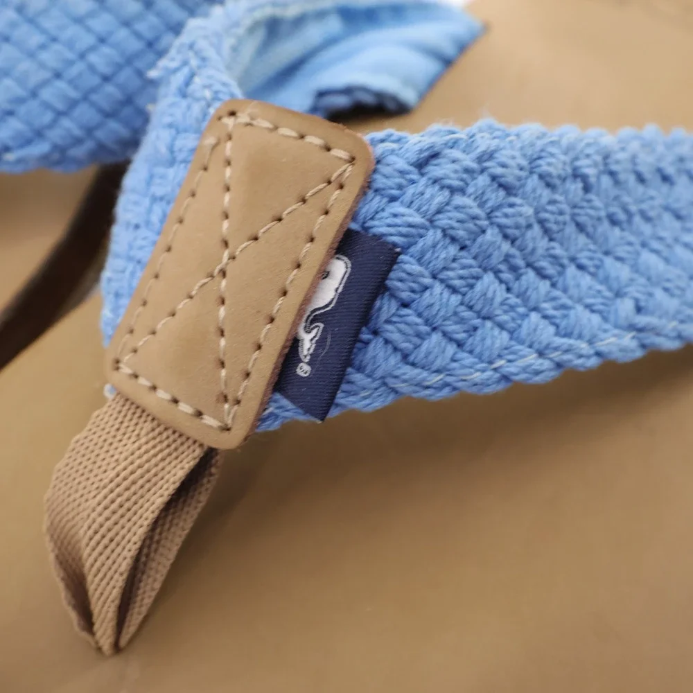 Vineyard Vines Woven Strap Flip Flop Sandals Blue Mens 11
